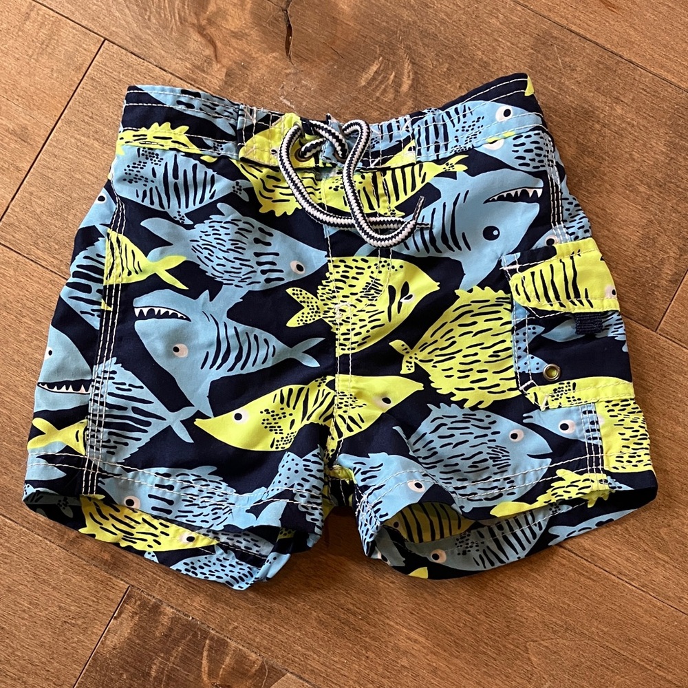Carter's Blue and Green Patterned Swim Shorts